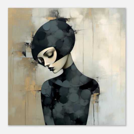 Young Woman in Mourning in Vantablack - 2 Digital Files