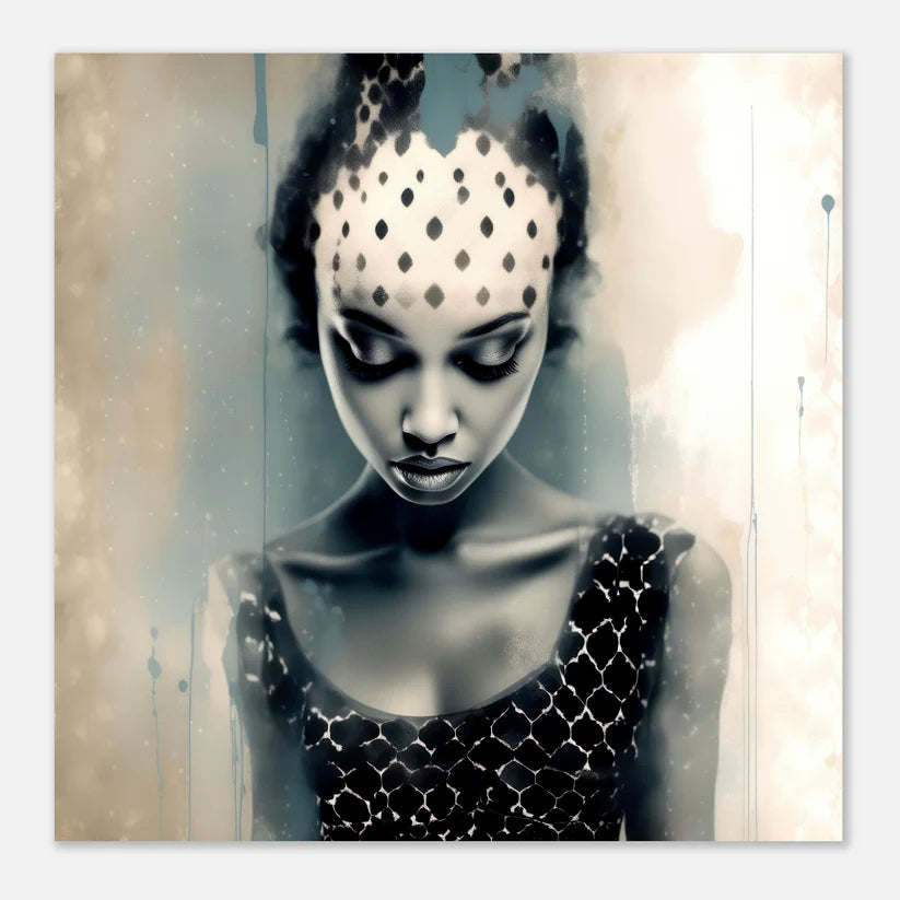 Woman in Sadness with Patterned Head - 6 Digital Files