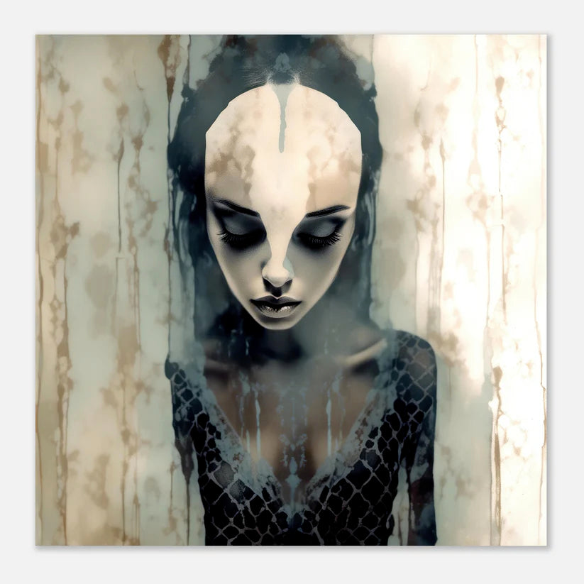 Woman in Sadness with Patterned Head - 6 Digital Files