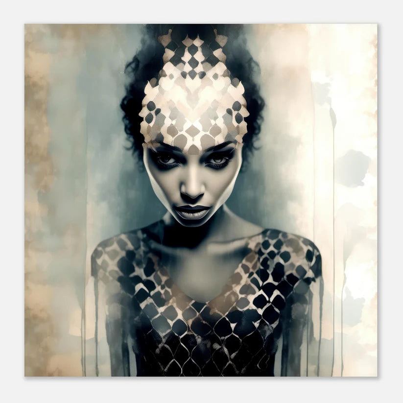 Woman in Sadness with Patterned Head - 6 Digital Files